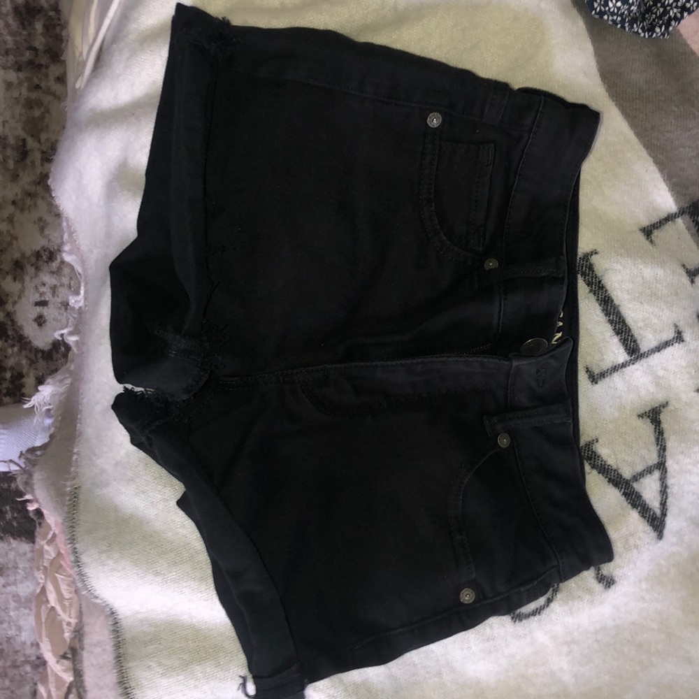 Black Jean Shorts